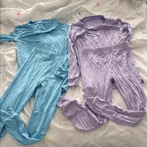 Little Sleepies Blue and Lavender Pajama Set